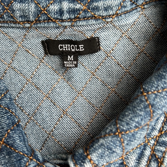 Chicle girls blue button front jean vest - Picture 4 of 4